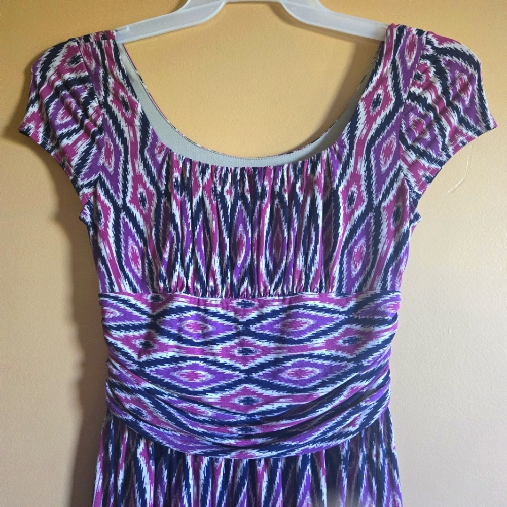 Attitudes by Renee Geometric Print Dress, PTP=14"